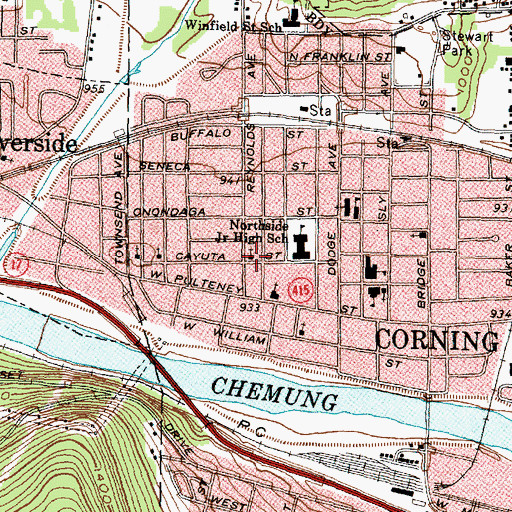 Topographic Map of Bethany Methodist Church, NY