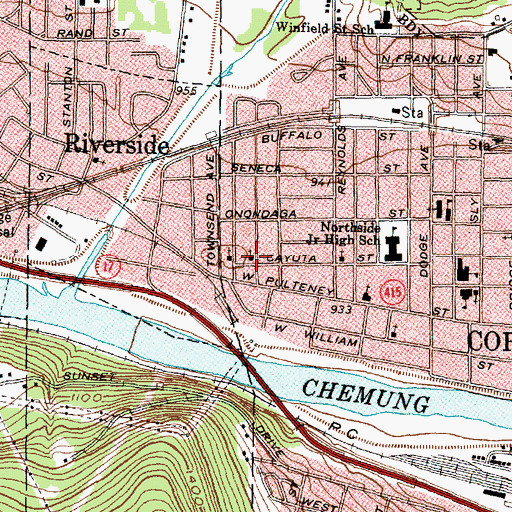 Topographic Map of Seventh Day Adventist Church, NY