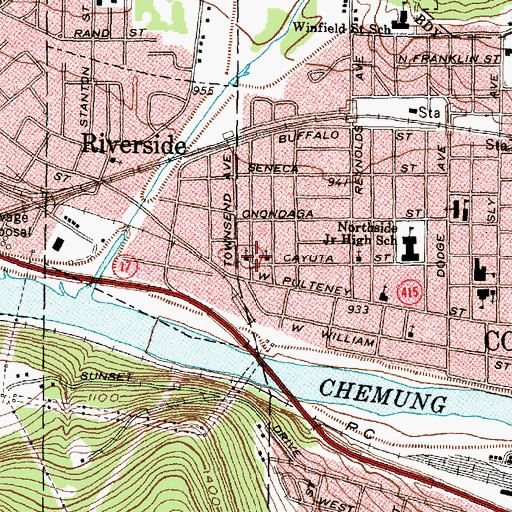 Topographic Map of Church of the Nazarene, NY