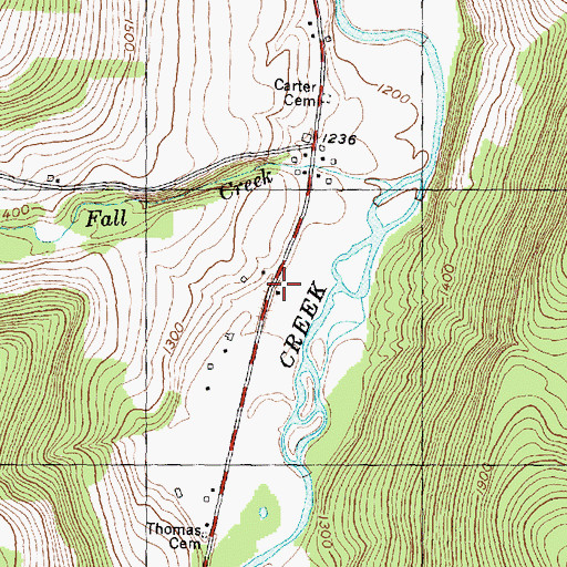 Topographic Map of Carter School (historical), NY