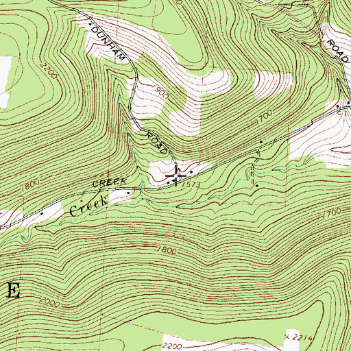 Topographic Map of Fall Creek School (historical), NY
