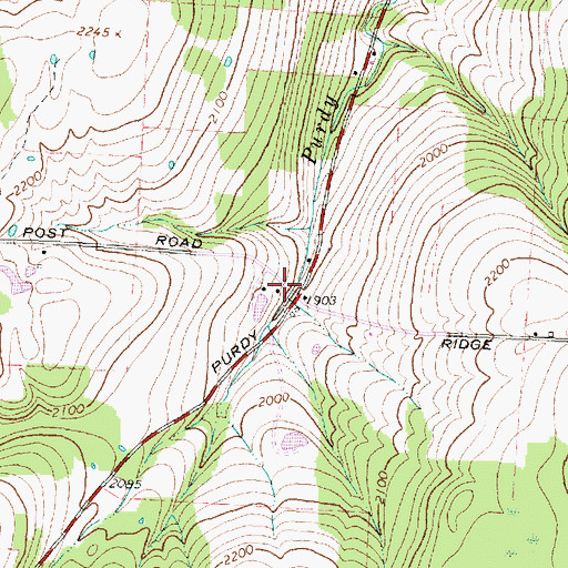 Topographic Map of White School (historical), NY