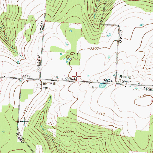 Topographic Map of Call Hill School (historical), NY