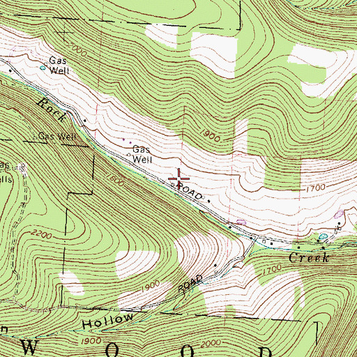 Topographic Map of Rock Creek School (historical), NY