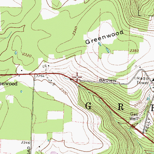 Topographic Map of Redmond School (historical), NY