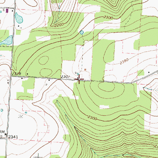 Topographic Map of Meade School (historical), NY
