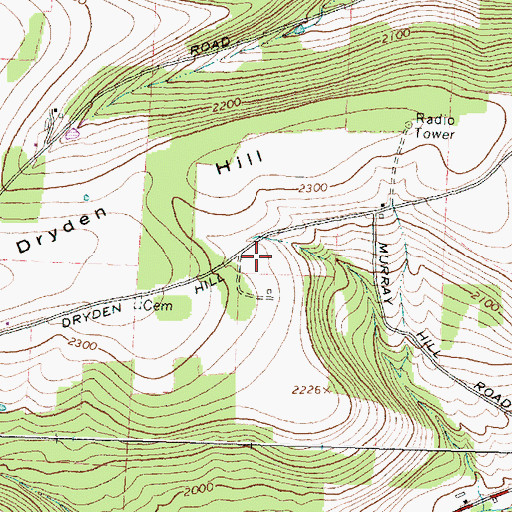 Topographic Map of Dryden Hill School (historical), NY