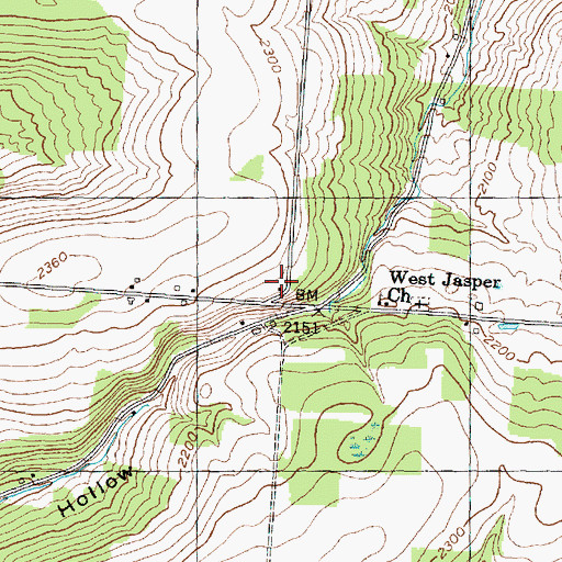 Topographic Map of Gully School (historical), NY