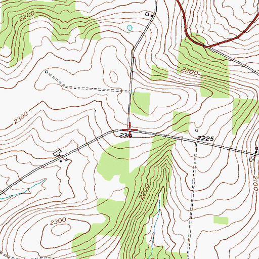 Topographic Map of Wyckoff School (historical), NY
