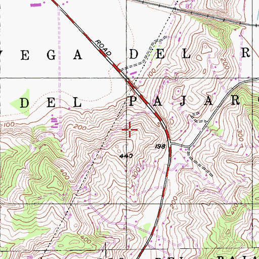 Topographic Map of Vega Del Rio Del Pajaro, CA