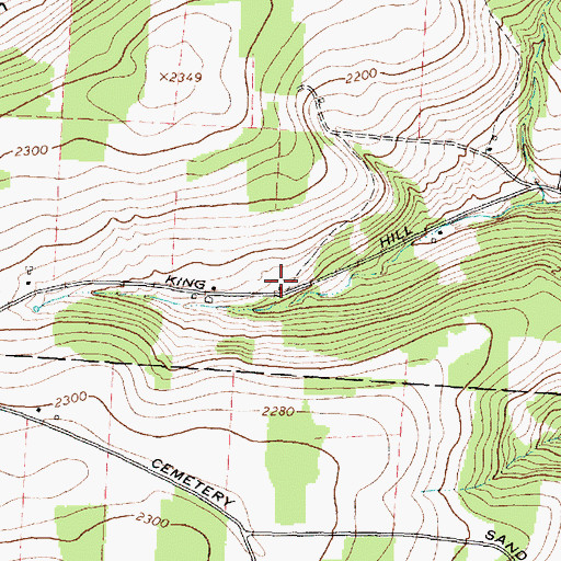 Topographic Map of King Hill School (historical), NY