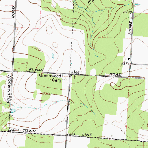 Topographic Map of Catholic Church School (historical), NY