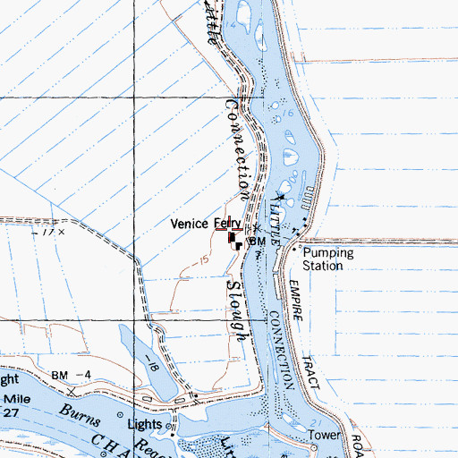 Topographic Map of Venice Ferry, CA