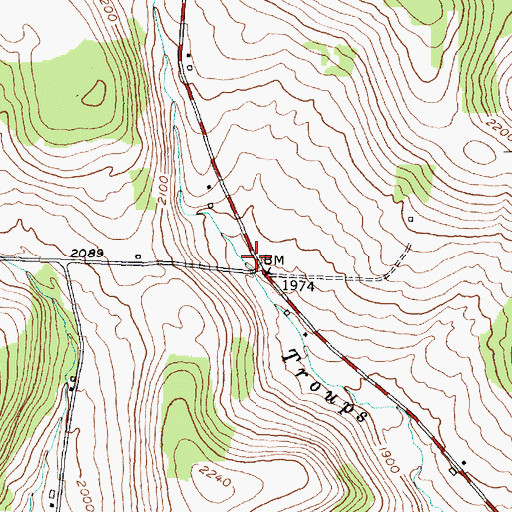Topographic Map of Price School (historical), NY