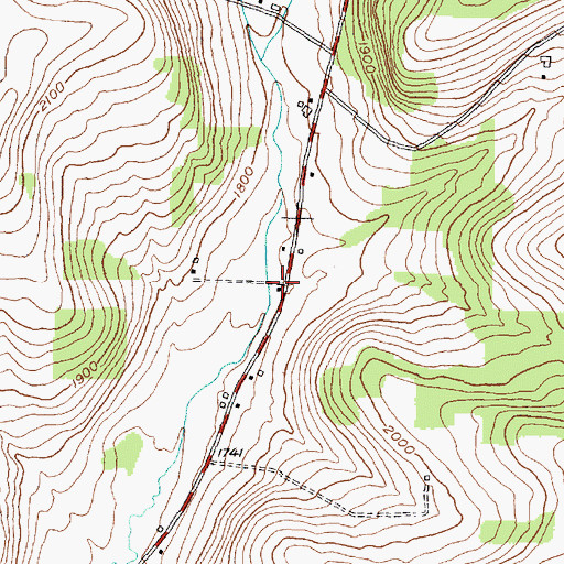 Topographic Map of Thorn Bottom School (historical), NY