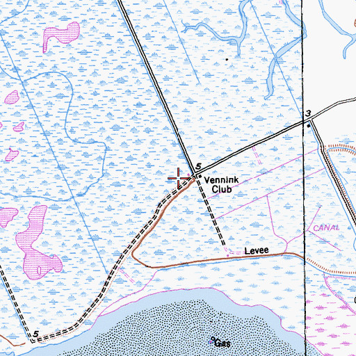 Topographic Map of Vennink Club, CA