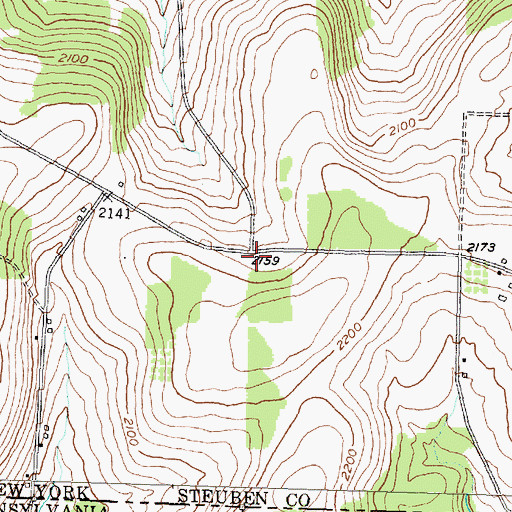 Topographic Map of Hillard School (historical), NY