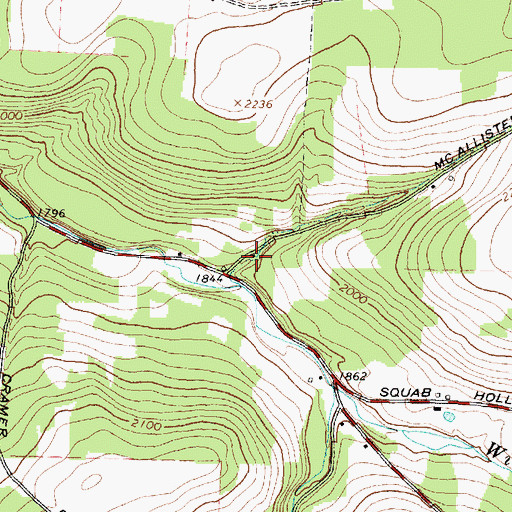 Topographic Map of West Union Grange Hall (historical), NY