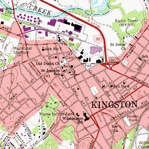 Topographic Map of Atkarkaten, NY
