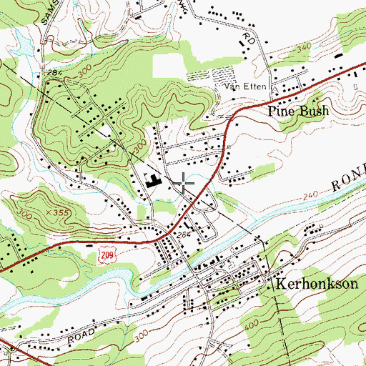 Topographic Map of Kerhonkson High School, NY