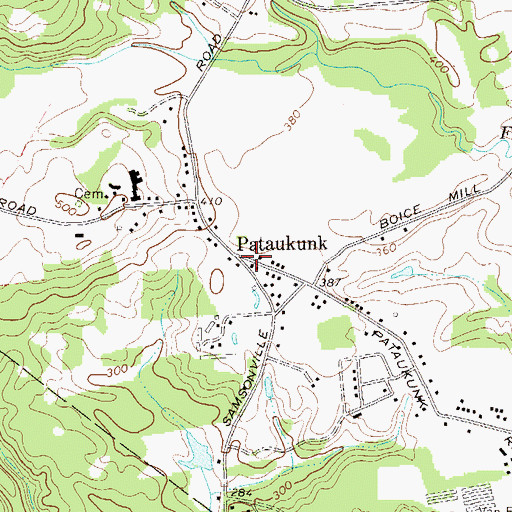 Topographic Map of Pataukunk School (historical), NY