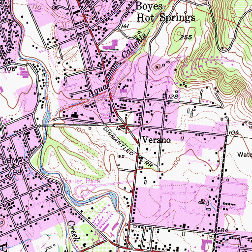 Topographic Map of Verano, CA