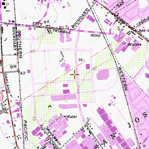 Topographic Map of Silicon Valley University, CA