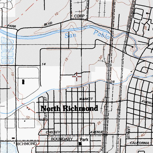 Topographic Map of Verde School, CA