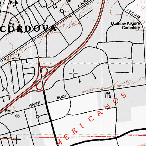Topographic Map of ITT Technical Institute - Rancho Cordova, CA