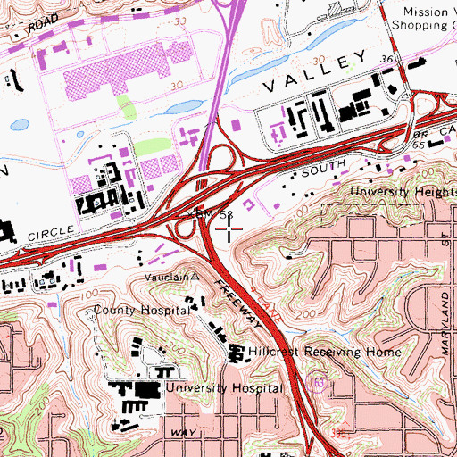 Topographic Map of Foundation College of San Diego, CA
