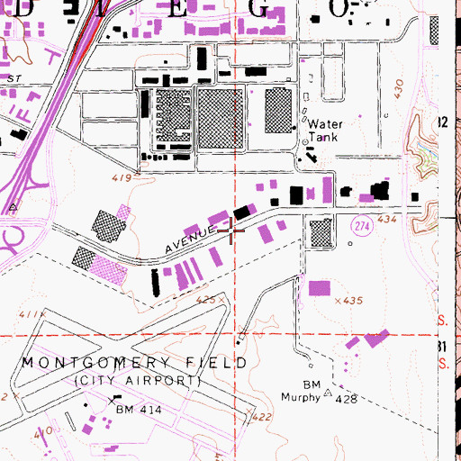 Topographic Map of Maric College - San Diego, CA