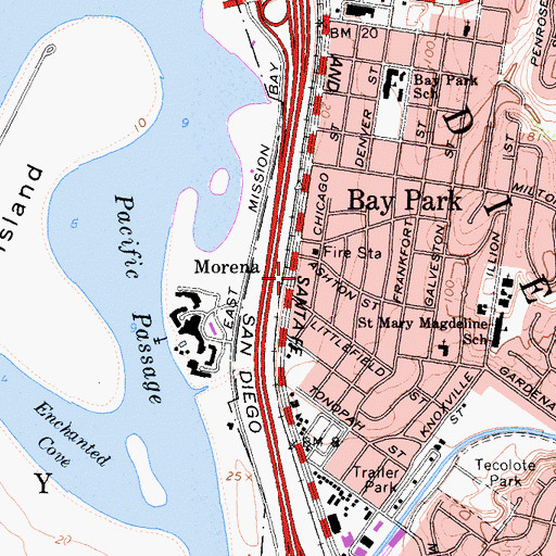 Topographic Map of Fashion Careers College, CA