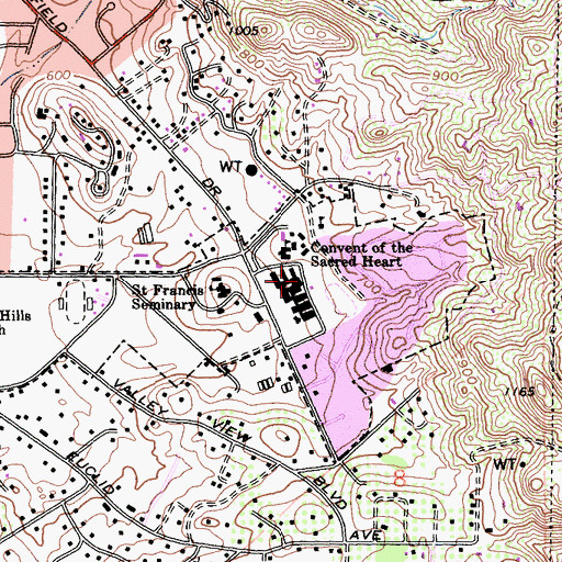 Topographic Map of San Diego Christian College, CA