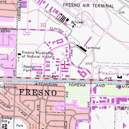 Topographic Map of Alliant International University, CA