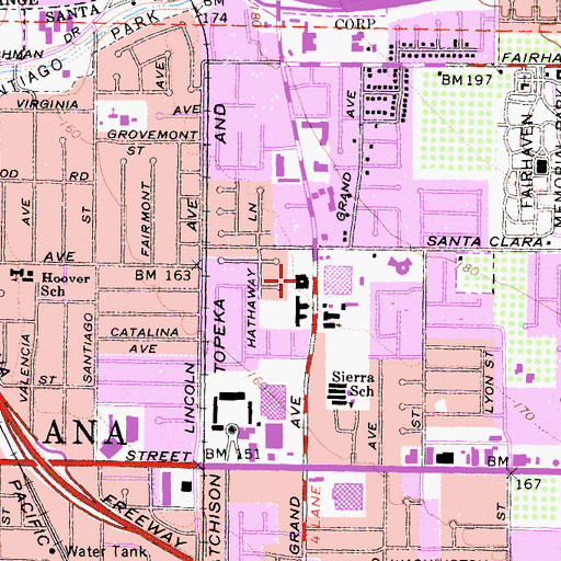 Topographic Map of Trinity Law School, CA