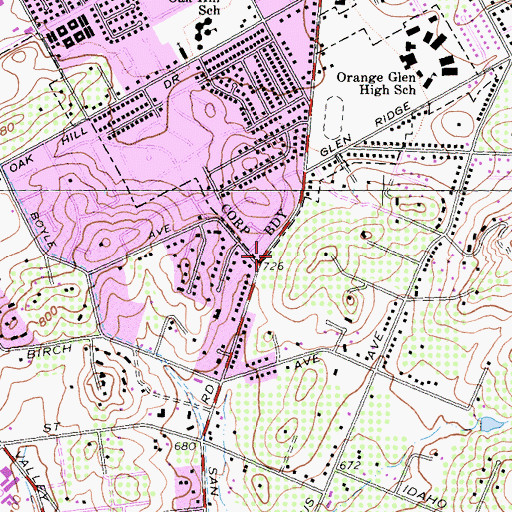 Topographic Map of Westminster Theological Seminary in California, CA