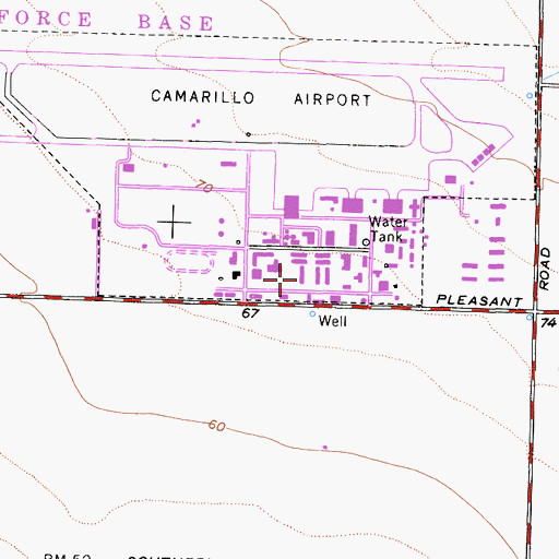 Topographic Map of Ventura County Community College System Office, CA