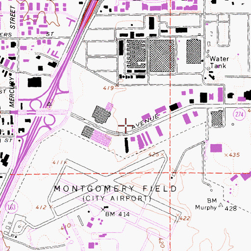 Topographic Map of Coleman College, CA