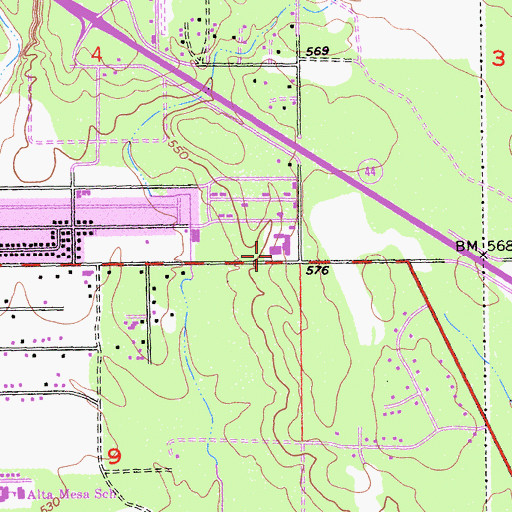 Topographic Map of Shasta Bible College and Graduate School, CA