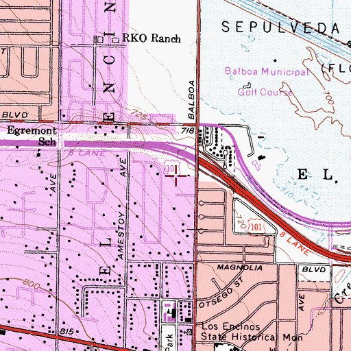 Topographic Map of Phillips Graduate Institute, CA