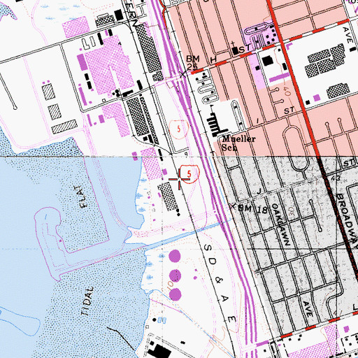 Topographic Map of Pima Medical Institute, CA