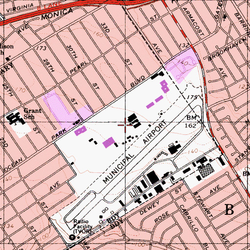 Topographic Map of Brown Mackie College - Los Angeles, CA