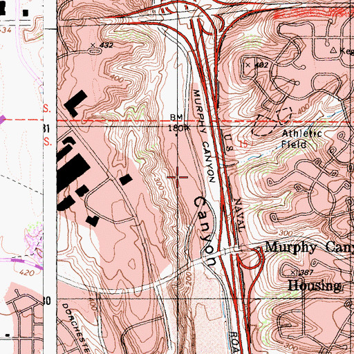 Topographic Map of University of Phoenix - Kearny Mesa Campus, CA