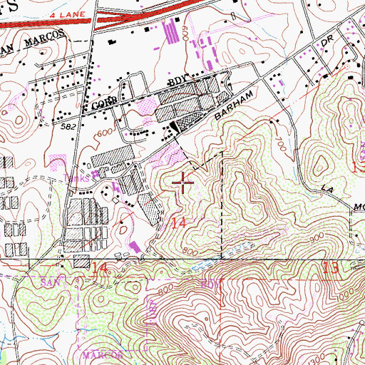Topographic Map of California State University - San Marcos, CA