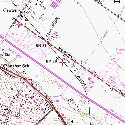 Topographic Map of Sonoma College, CA