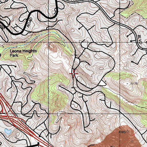 Topographic Map of Merritt College, CA