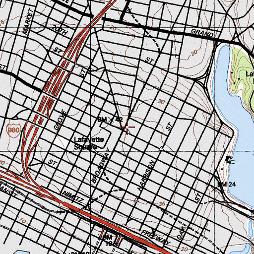 Topographic Map of Lincoln University, CA