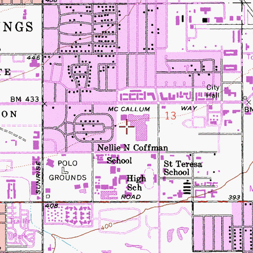 Topographic Map of Maric College - Palm Springs, CA