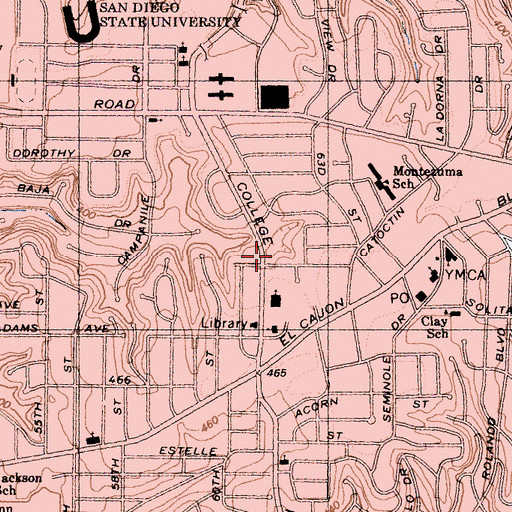 Topographic Map of Bethel Seminary - San Diego, CA