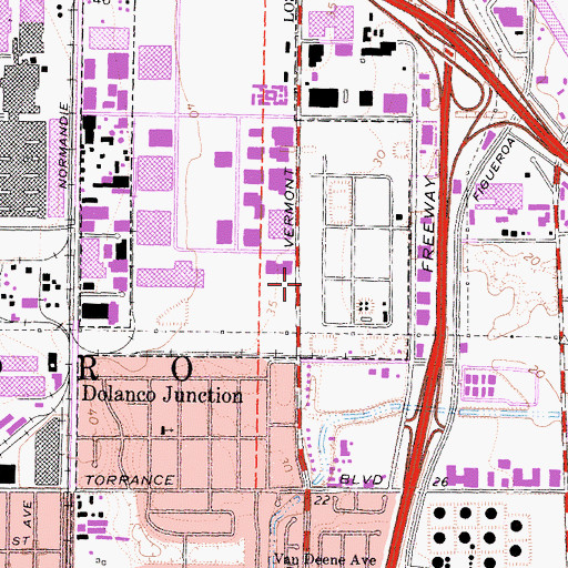 Topographic Map of ITT Technical Institute, CA